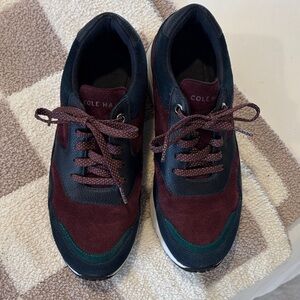Cole Haan Men's Dark Red and Teal Sneakers